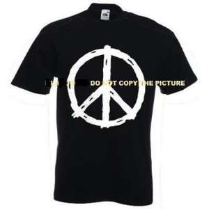 Peace Sign Symbol T shirt Shirt Small S Black