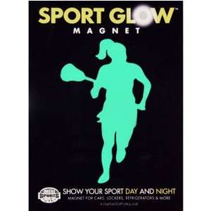   Lacrosse Car Magnet   SPORT GLOWTM (Girl Lacrosse Player) Sports