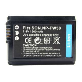 NP FW50 Battery for SONY Alpha SLT A33 SLT A55 1500mAh  