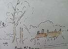 HUGH McKENZIE   COTTAGES   LISTED ARTIST WATERCOLOR C.1980   FREE 