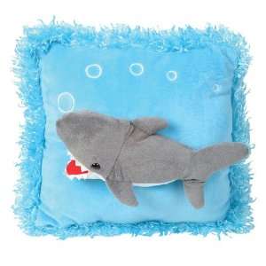  New   13 Pillow With Raised Shark Case Pack 4 by DDI 