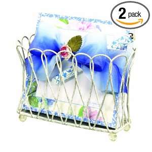 Lady Jayne Ltd. Note Pad Gift Set With Paper And Pen In Wire Basket 