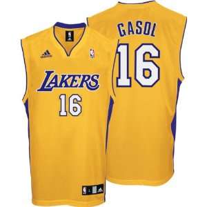   Gasol Youth Jersey adidas Gold Replica #16 Los Angeles Lakers Jersey