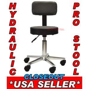  BLACK Hydraulic Stool Chair Body TATTOO Back PIERCING 