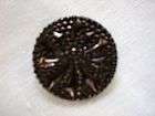 Antique Large Black Glass Button w Design 1 1 2 items in Pinesabound 
