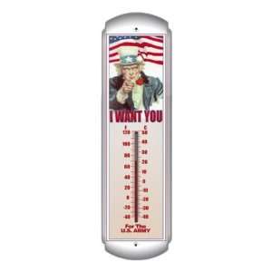  Uncle Sam Allied Military Thermometer   Garage Art Signs 