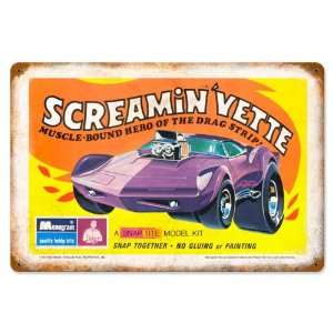  Screamin Vette Vintaged Metal Sign