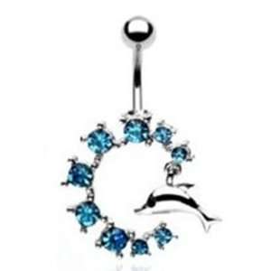  14g Semi Circle Sexy Belly Button Jewelry Navel Ring with 