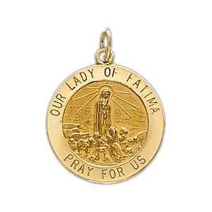  14k Our Lady of Fatima Medal 15mm/14kt yellow gold 