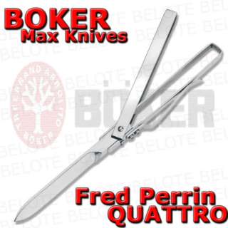 Boker Max Knives Fred Perrin Quattro Manual Folding Knife Plain Edge 