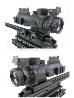 Tactical 4X32 R&G&B Illuminated Scope W/FiberOptic Sight  