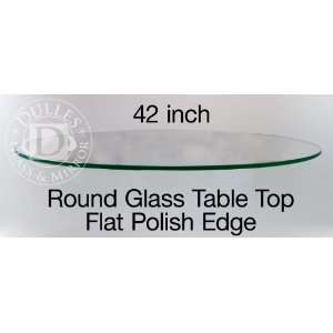  Glass Table Top 42 Round, 1/2 Thick, Flat Edge 