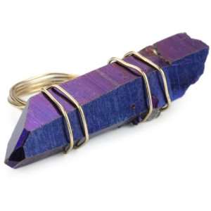  Vanessa Mooney Royal Blue Quartz Gold Wire Wrapped Ring 