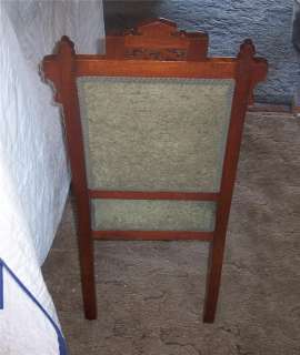Walnut Carved Eastlake Campaign Fold up Chair Sidechair  