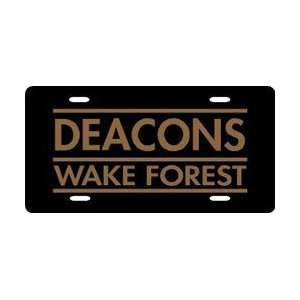  Wake Forest Demon Deacons Black Laser Cut License Plate 