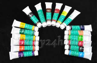18 Colors Acrylic Paint Tube Set Nail Art Professional Nail Tips