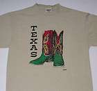 Texas Cowboy Boots T Shirt Tee TX State Large L  