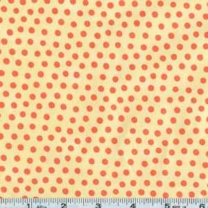  45 Wide Moda Objects Of Desire Dots Pearl Orange Fabric 
