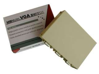 WAY PC to VGA SVGA Monitor Sharing Switch Select Box  
