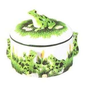  FROG 3D Ceramic Tortilla Holder Warmer NEW