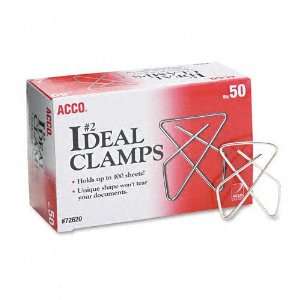  ACCO  Ideal Clamps, Steel Wire, Small (1 1/2), Silver 
