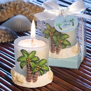  Palm Tree Design Candle Favors