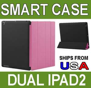 Pink Black Smart Companion Case Back Cover iPad 2  