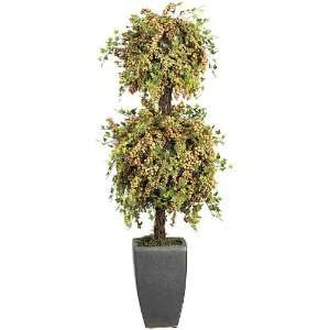  Nearly Natural 4704 Double Ball Berry Topiary  Green