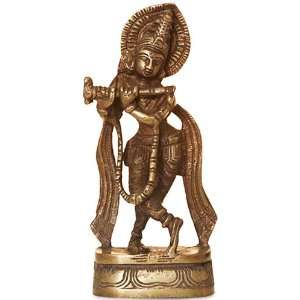  Krishna Hindu Bronze Statue   W 6737 