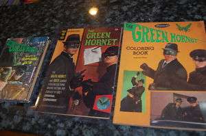 1966 THE GREEN HORNET COMIC #1, COLORING BOOK AND BOOK  