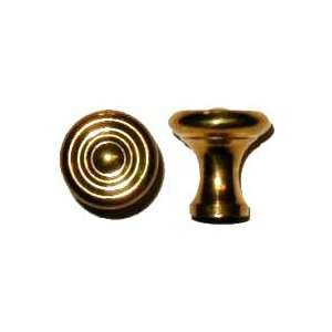  Early American Turned Knob   Brass   7/8