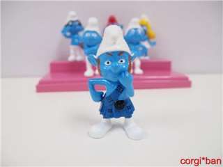 3D Movie Smurf 6 pc cute toy figure set lot 7.5cm Tall  