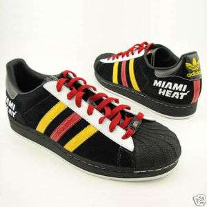 NEW Adidas Superstar Original NBA Miami Heat Shoes US 9  