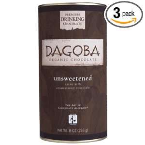 Dagoba Hot Choc Mix Unswtnd(95% Organic), 8 Ounce (Pack of 3)