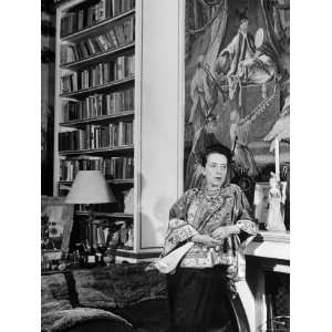 Madam Elsa Schiaparelli Enjoying Her Study Which is Filled with 