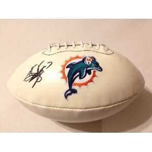  Miami Dolphins CHAD HENNE Signed Autographed Logo Football 