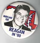 Ronald Reagan 1980 Presidential Campaign Button  