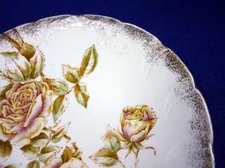 VINTAGE WARWICK CHINA SERVING PLATE GOLD 10 ROSES  