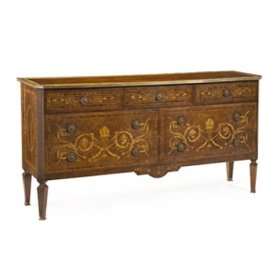 Double Walnut Chest with Marquetry 