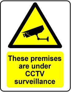CCTV Surveillance Warning Sign 200x300 1mm PVC Sign  
