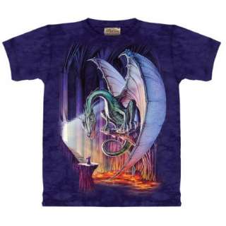 Dragon Lair Fantasy Hand Dyed Adult T Shirt, NEW UNWORN  