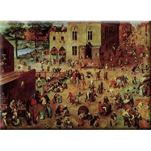 Childrens Games 30x22 Streched Canvas Art by Bruegel, Pieter the 