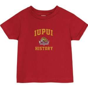 IUPUI Jaguars Cardinal Red Toddler/Kids History Arch T Shirt