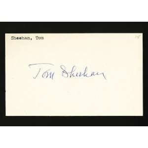  Tom Sheehan Yankees Hand Signed Index Card ~ Psa Coa   MLB 