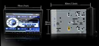 Double Din 7 LCD Car CD DVD Player GPS System SAT NAV  