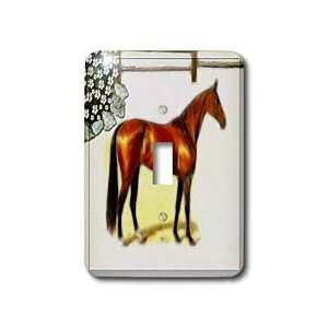 SmudgeArt Animal Designs   Thoroughbred Horse   Light Switch Covers 
