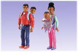 NEW~LOVING FAMILY Dollhouse African American Dolls 4 ~ Mom, Dad and 