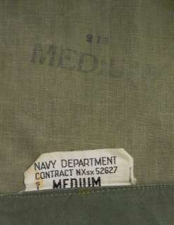Vintage 40s WW2 Navy USN Original RAIN Lace Up HOODED Parka DECK 