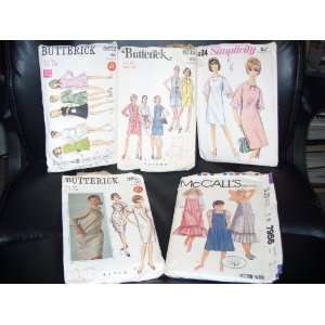 Dresses/Skirts Patterns QTY of 5(Simplicity, McCalls, Butterick) SIZE 