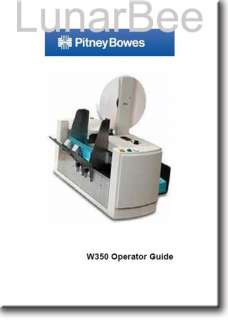 Pitney Bowes W350 Tabber User Operators & Parts Manual  